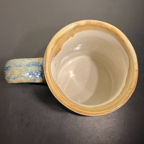 Handcrafted TUMBLEWEED POTTERY  #1 Policeman Drip Glaze Mug - Picture 8 of 10